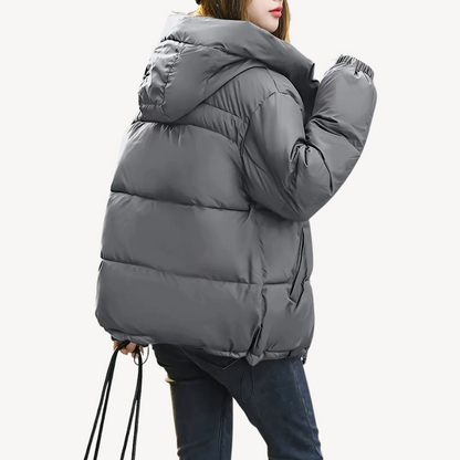 Damen Hoodie Pufferjacke Warm - IdealeKleiden
