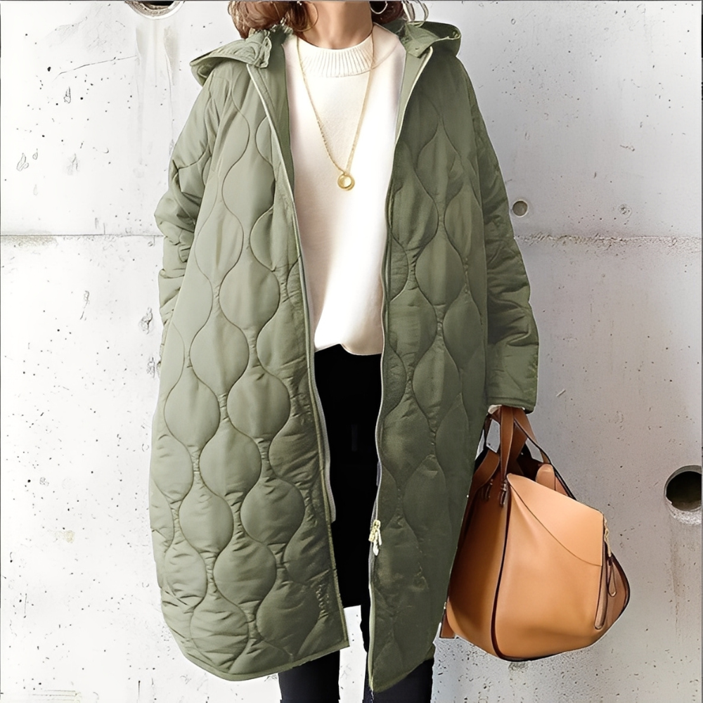 Damen Steppjacke Warm Kapuze Winter - IdealeKleiden