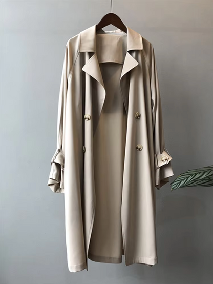 Trench-coat long imperméable femme élégant