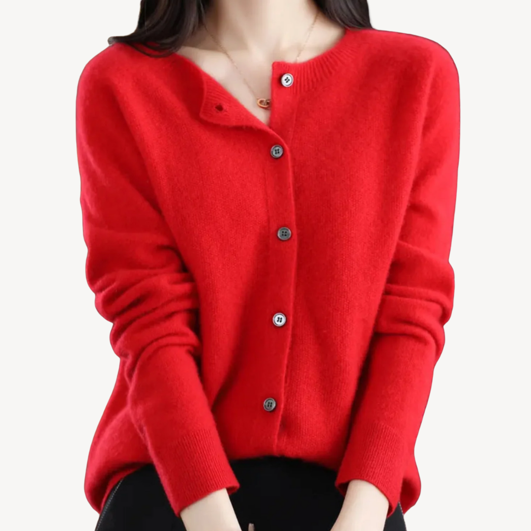 Gilet long doux pour femme en cachemire