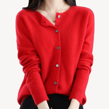 Gilet long doux pour femme en cachemire