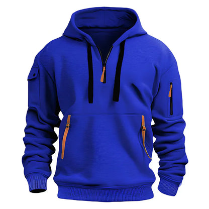Sweatshirt à capuche homme sportif avec fermeture éclair
