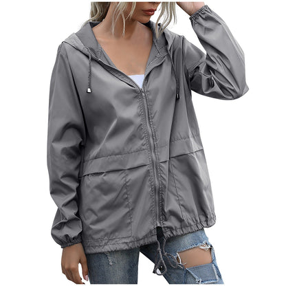 Veste à capuche imperméable Élégante Coupe-vent