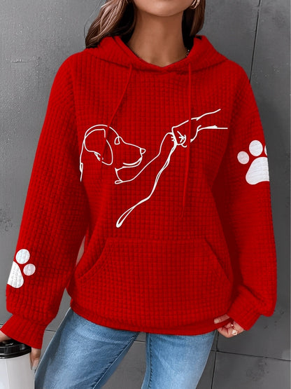 Veste stylée pour femme | Sweat-shirt doux imprimé à capuche