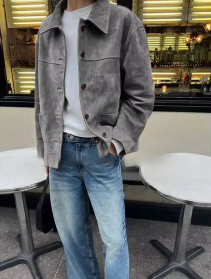 Stilvolle Lederjacke Vintage Look - IdealeKleiden