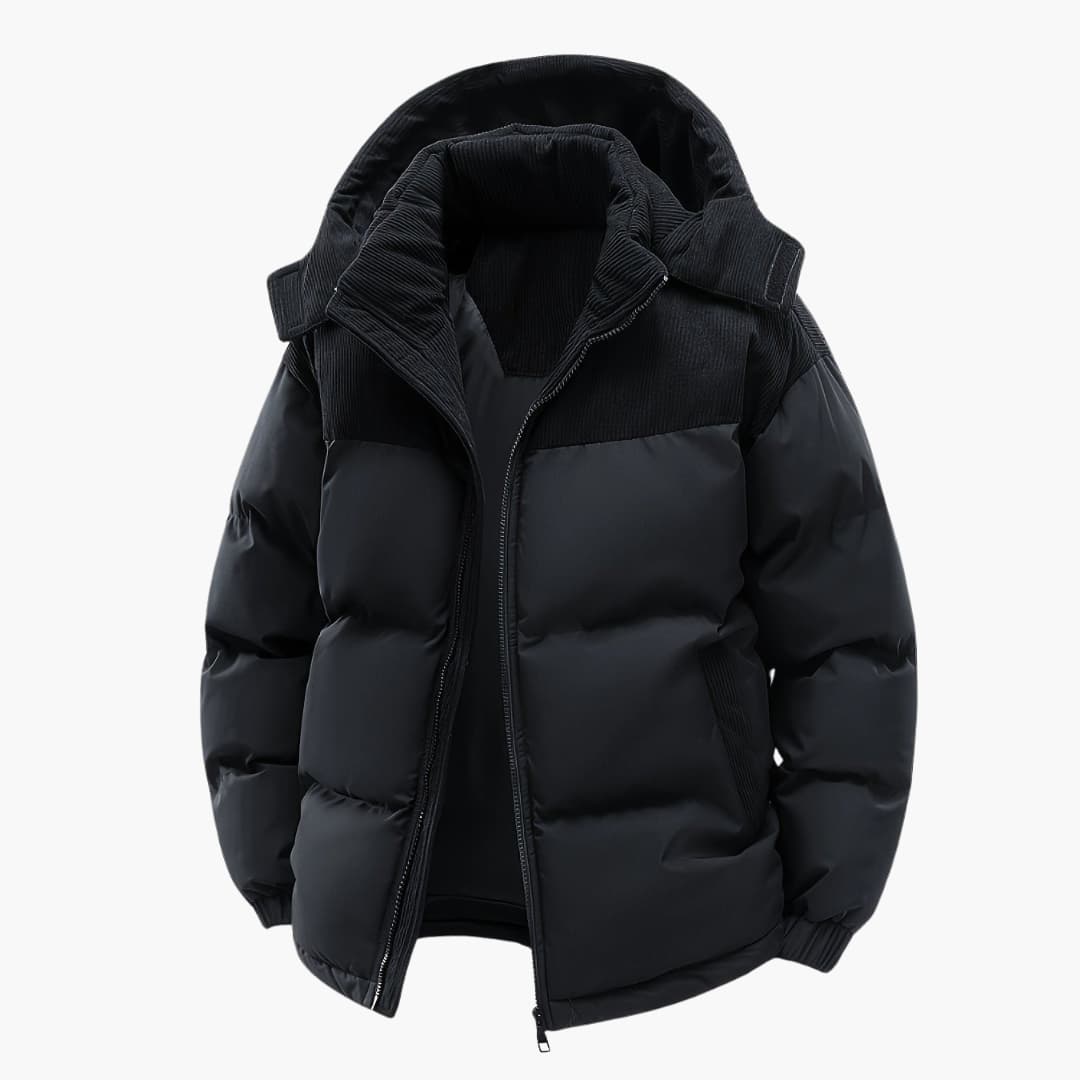 Veste à capuche stylée, design moderne matelassé