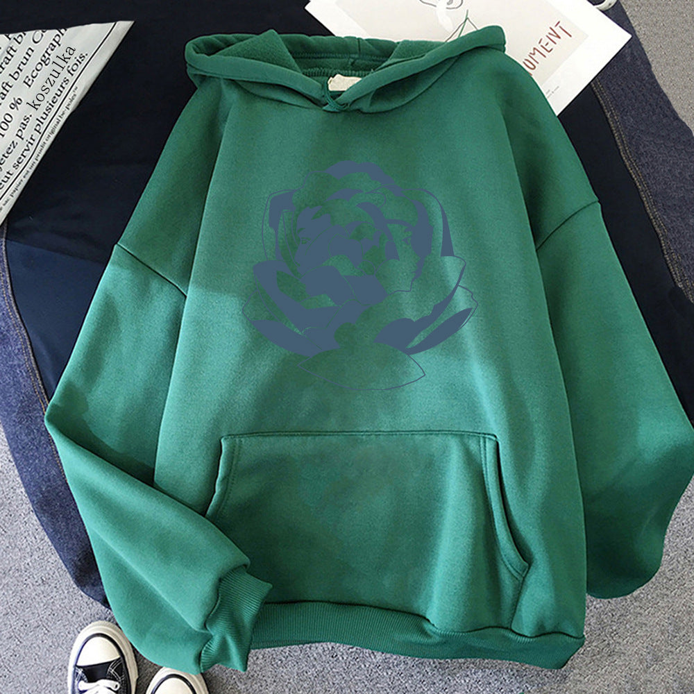 Grands sweats à capuche doux en coton imprimé graphique tendance