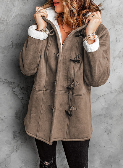 Manteau d'hiver femme chaud isolé à capuche