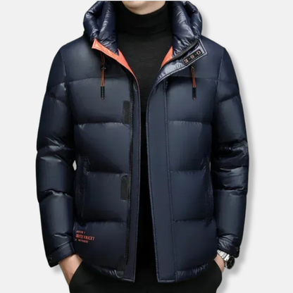 Doudoune chaude, à capuche, imperméable, avec fermeture éclair