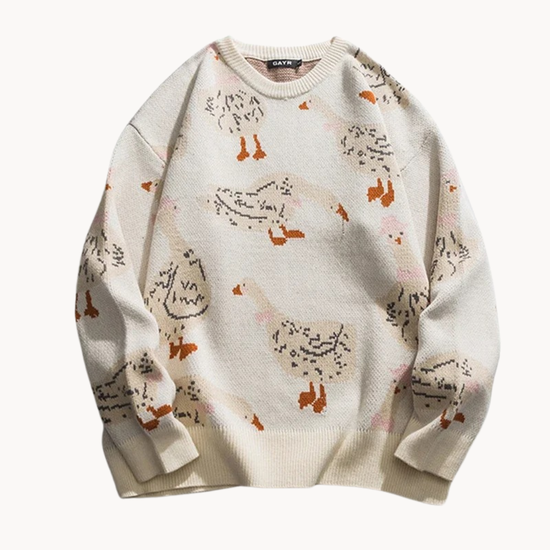 Pull décontracté pour femme avec motif imprimé amusant