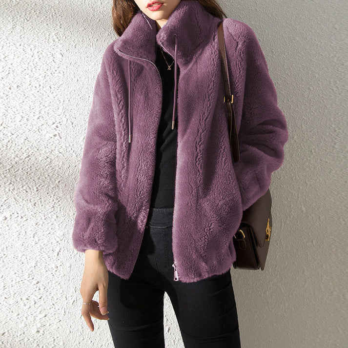 Manteau de fourrure de luxe pour femme, élégant, long