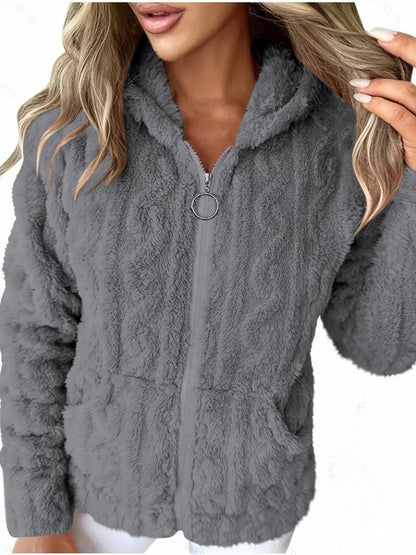 Sweat à capuche doux et confortable avec fermeture éclair