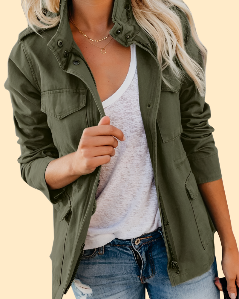 Veste en jean souple pour femme Coupe confort
