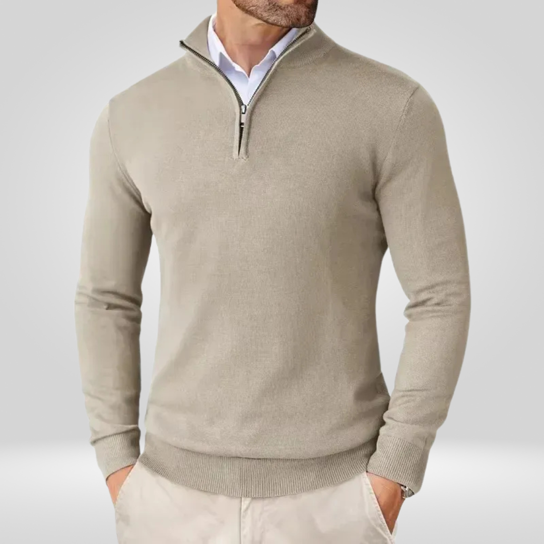 Pull homme slim fit zippé