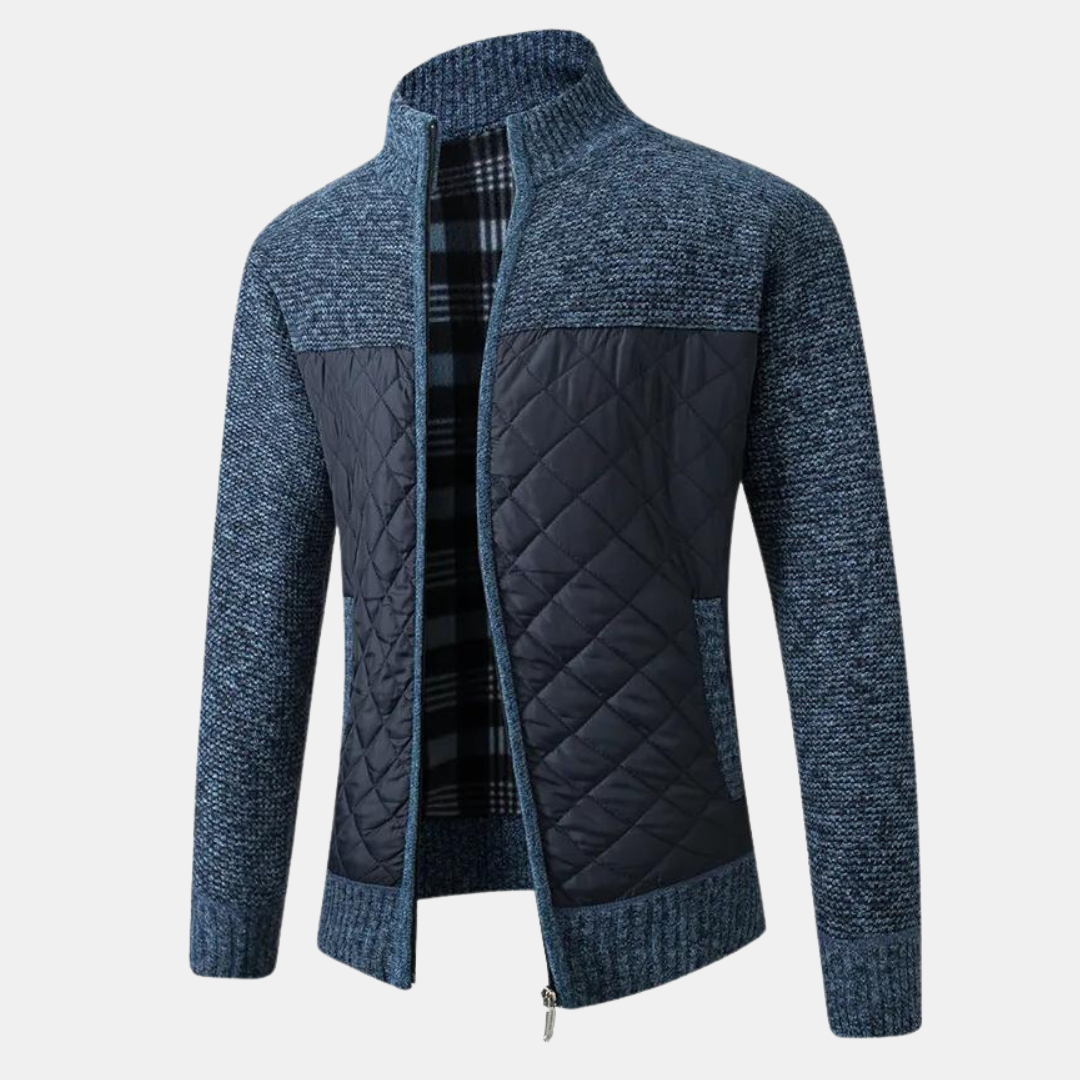 Cardigan homme col montant élégance