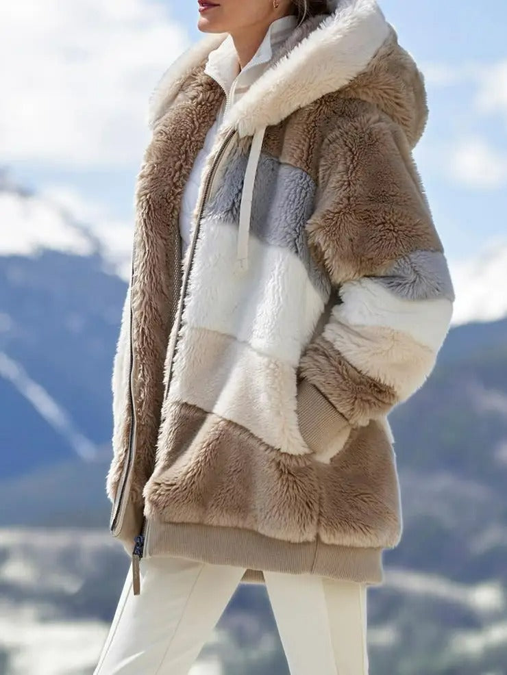 Veste d'hiver longue chaude pour femme