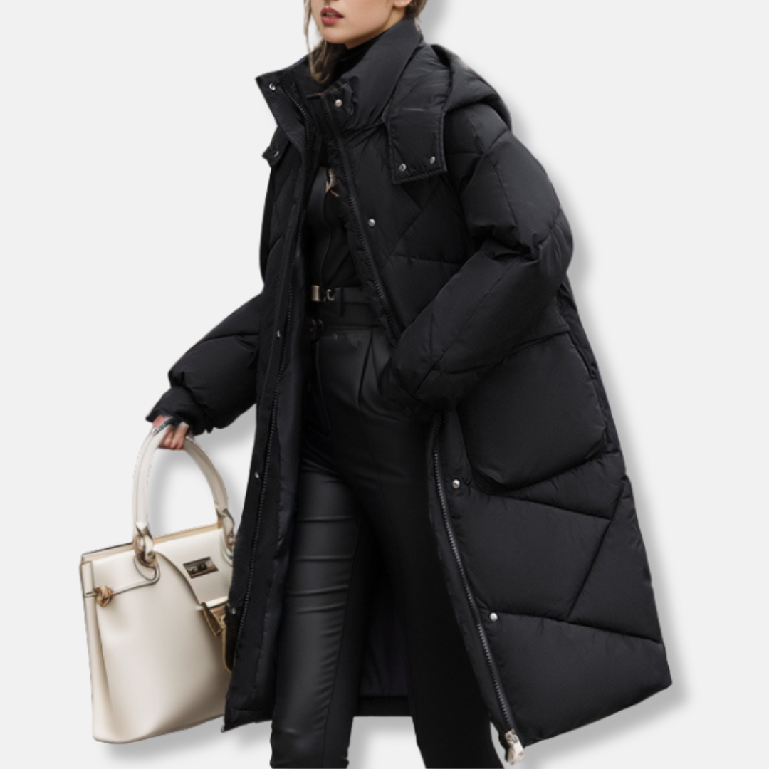 Manteau matelassé grande taille hiver chaud capuche