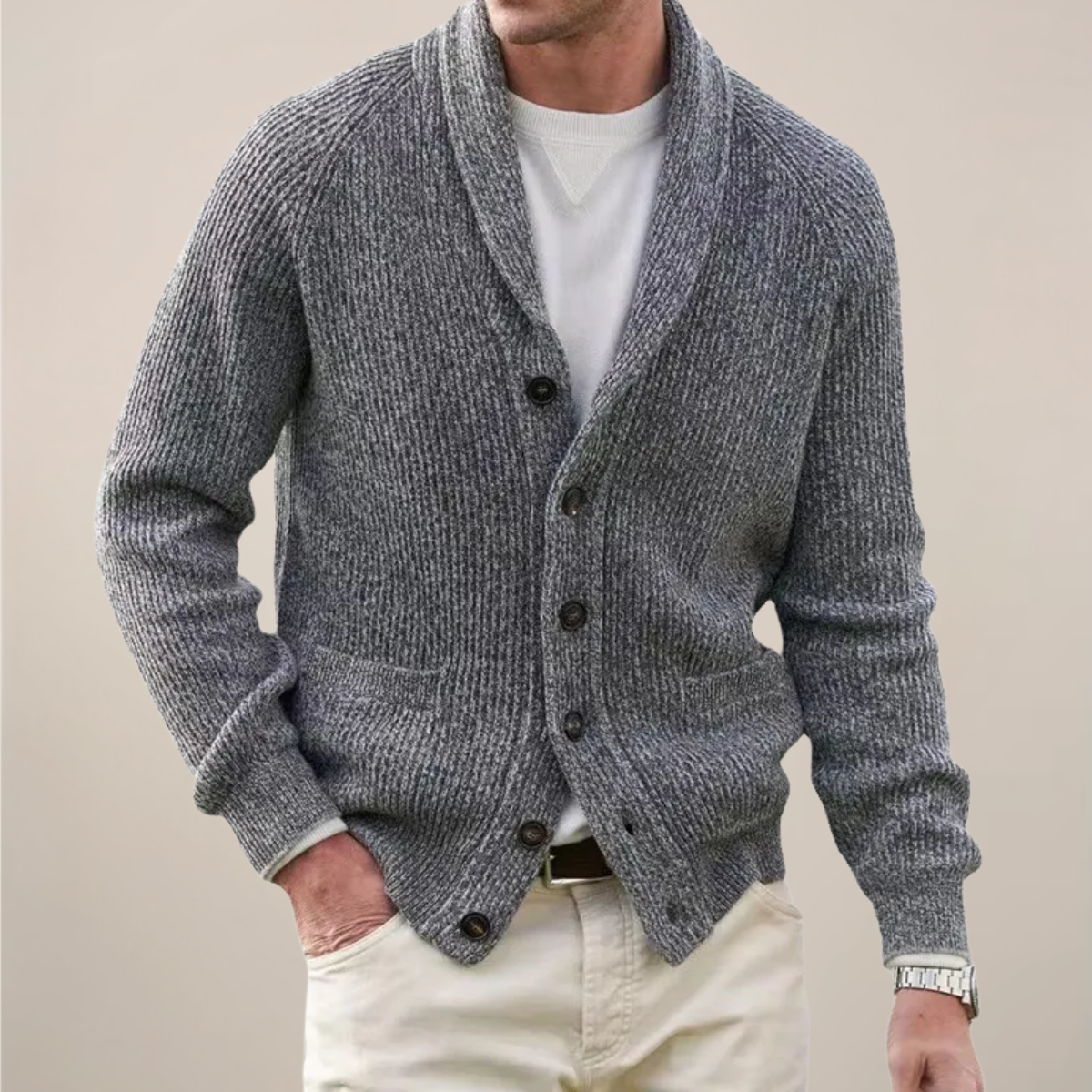 Gilet homme printemps moderne col châle