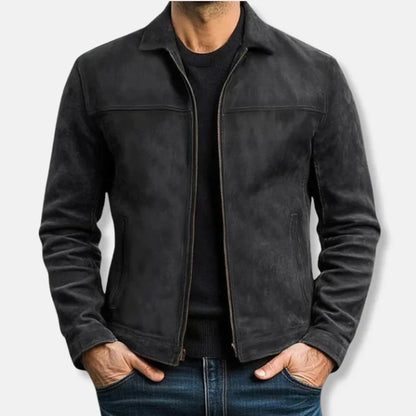 Lederjacke Herren Klassisch Reißverschluss - IdealeKleiden