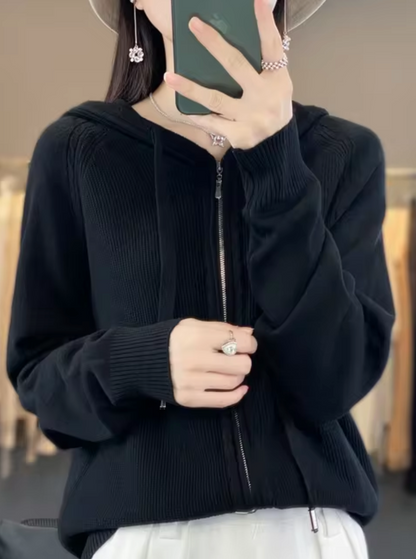 Cardigan à capuche douillet