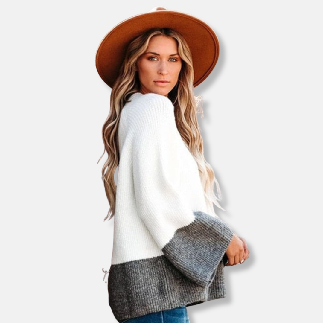 Bequemer Pullover Sweater Relaxed Fit Crewneck - IdealeKleiden