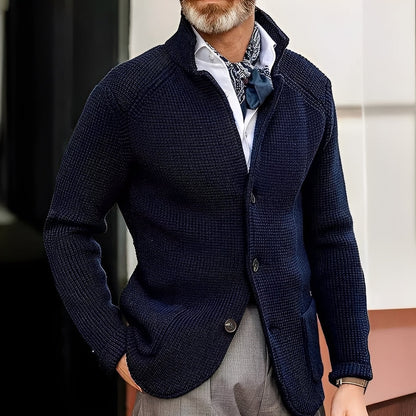 Cardigan stylé pour homme avec col montant