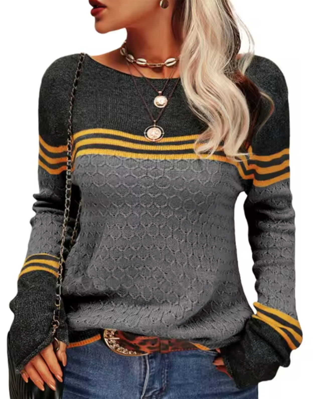 Pull en tricot moulant pour femme