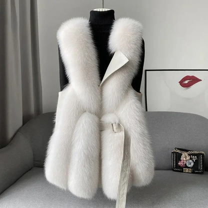 Gilet élégant en fausse fourrure pour femmes