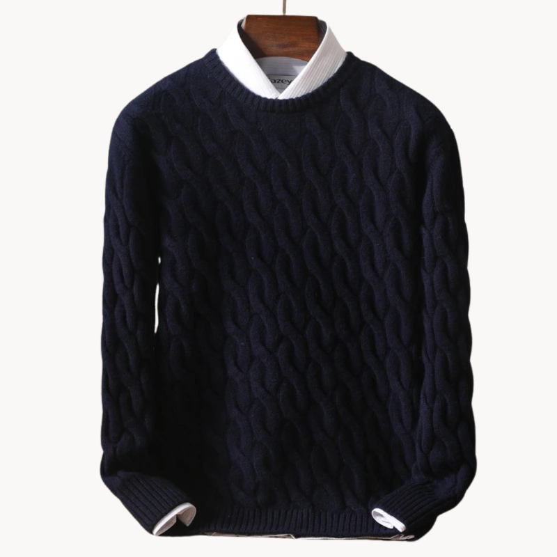Pull en laine mérinos douce de luxe pour homme