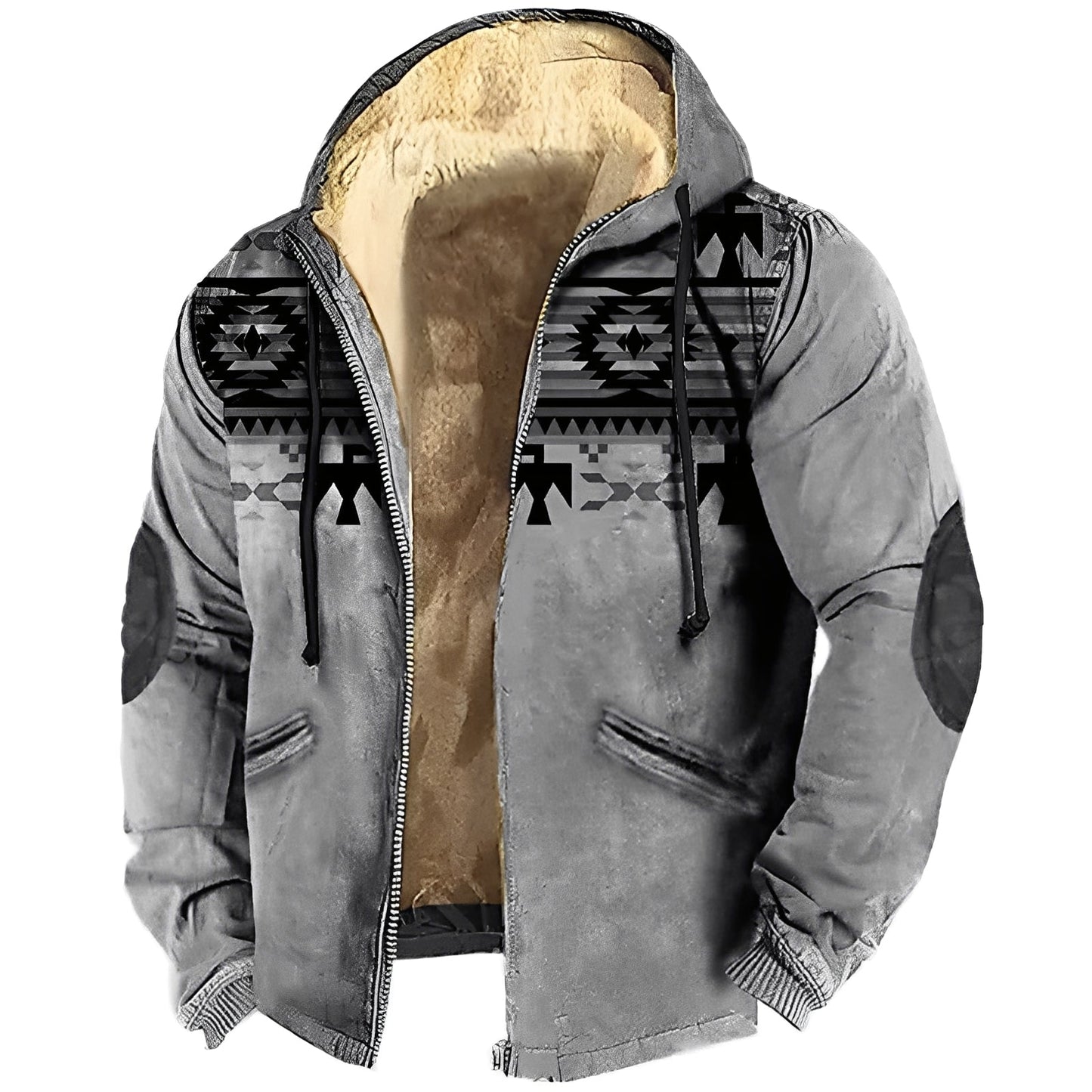 Veste à capuche homme style tribal moderne