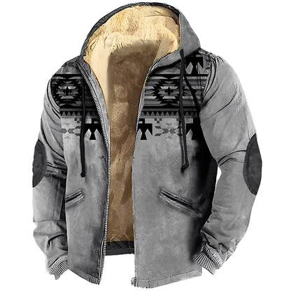 Veste à capuche homme style tribal moderne