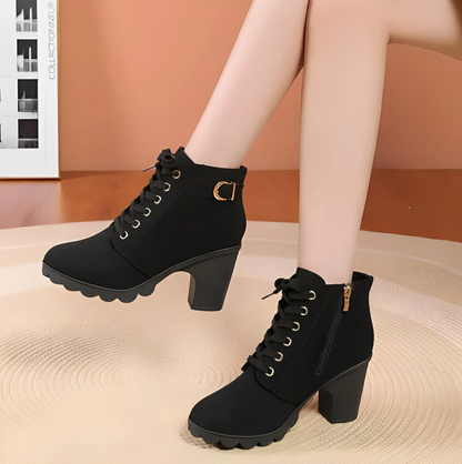 Bottines femme à talon haut et semelle épaisse