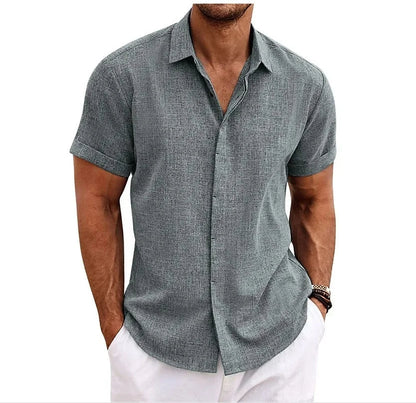 Chemise homme Coton Lin Moderne Coupe ajustée