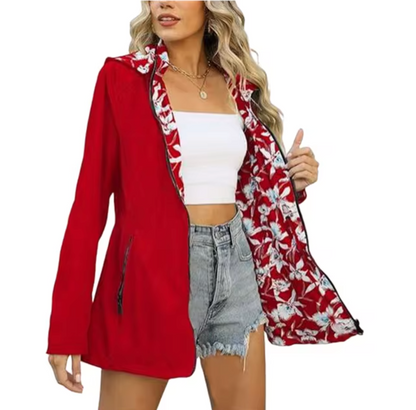 Veste d'extérieur pratique avec capuche et motif tendance