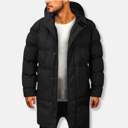 Robe d'hiver chaude | Doudoune à capuche longueur genoux