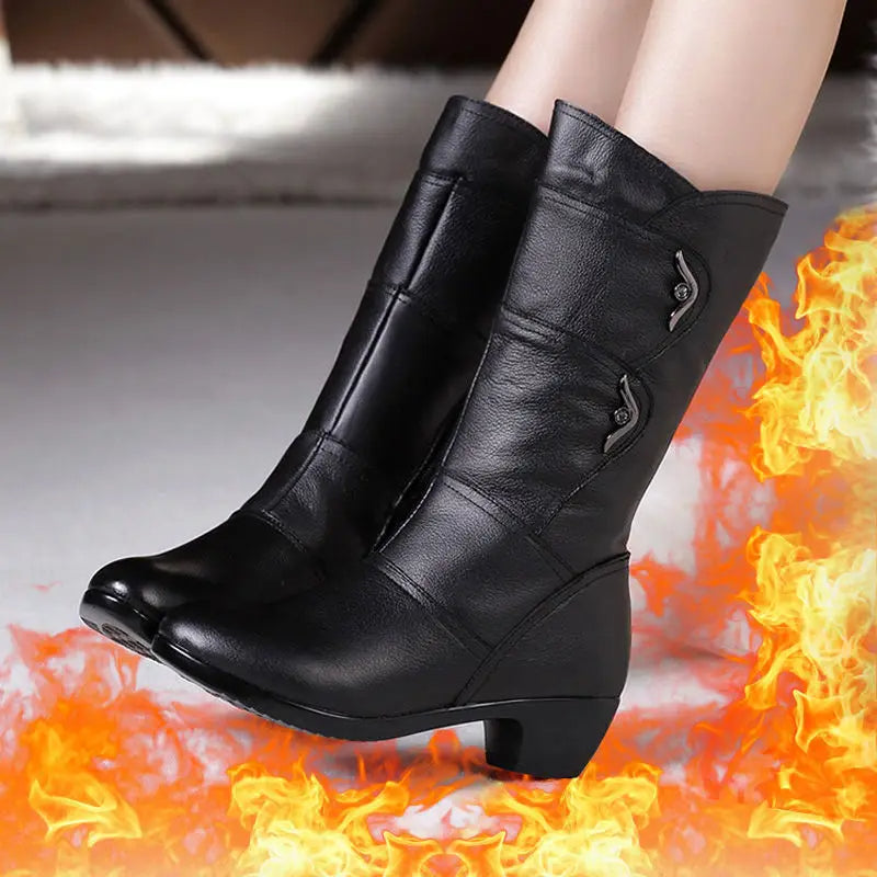 Bottines Femme Plateforme Talons Compensés Chunky