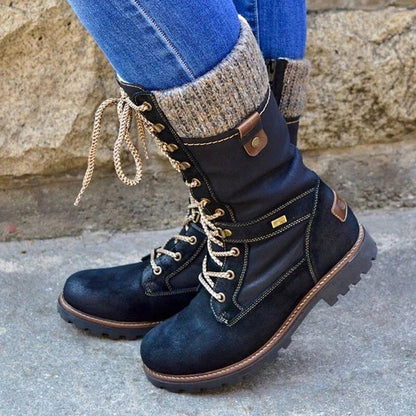 Bottes élégantes pour femmes | Bottes de combat montantes à la mode