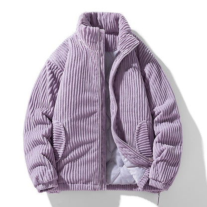 Veste élégante unisexe en velours côtelé Douce et confortable