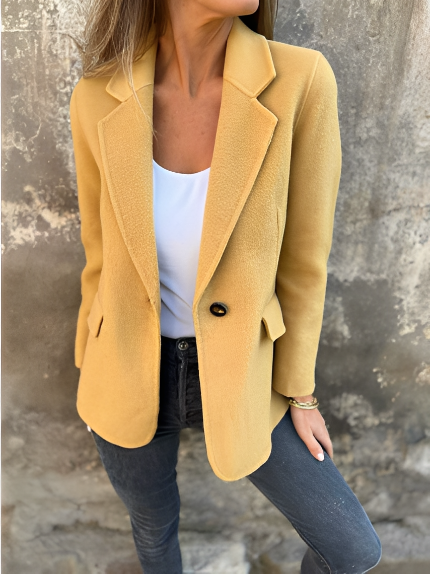 Blazer élégant en laine pour femme au design moderne