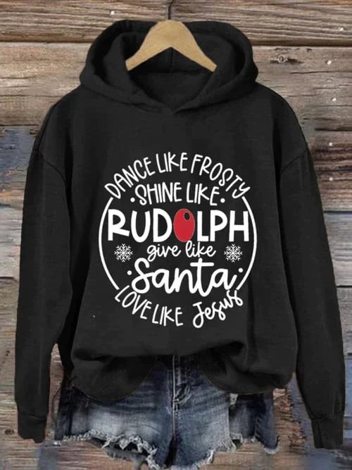Hoodie de Noël femme Festif Rouge