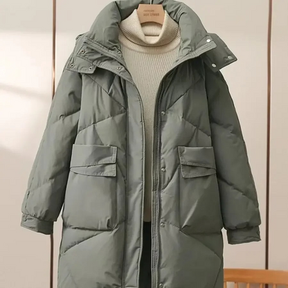 Doudoune femme stylée gris léger