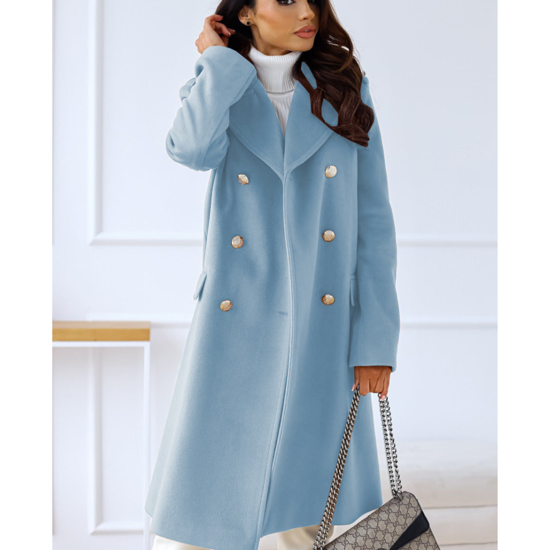 Manteau d'hiver long, chaud et élégant pour femme