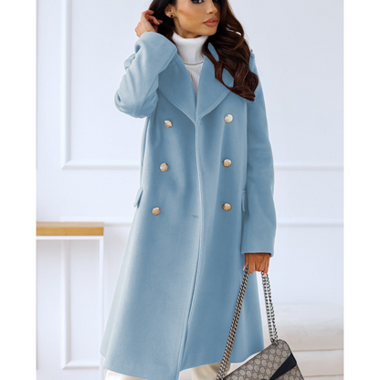Manteau d'hiver long, chaud et élégant pour femme