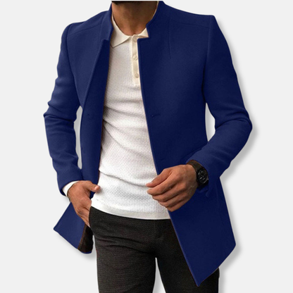 Robe slim en mélange de laine, col ras du cou, longueur hanches