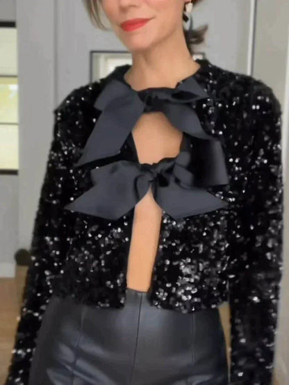Veste de femme brillante et à la mode