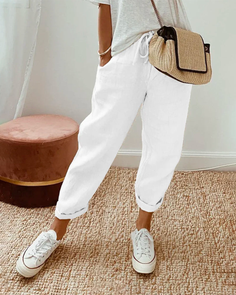 Helga | Pantalon en lin élégant été