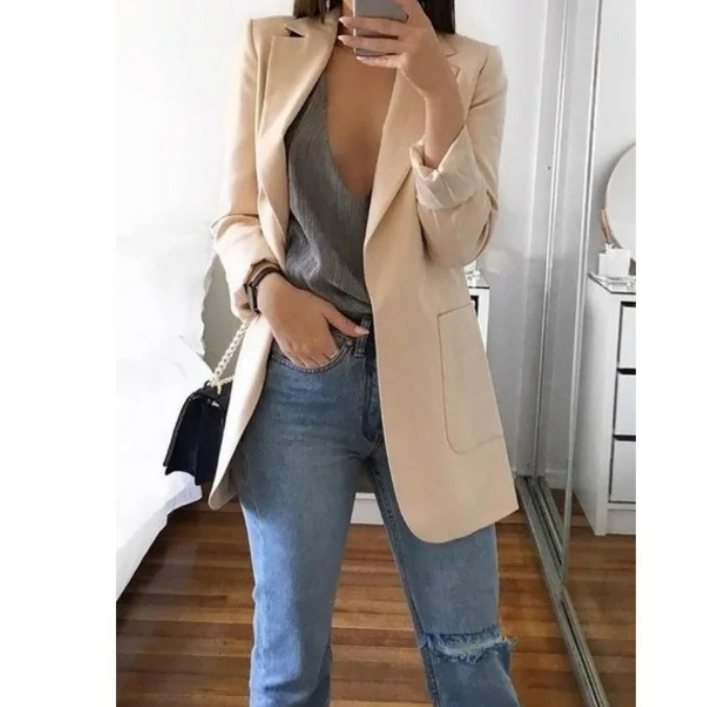 Blazer femme kaki mode automne