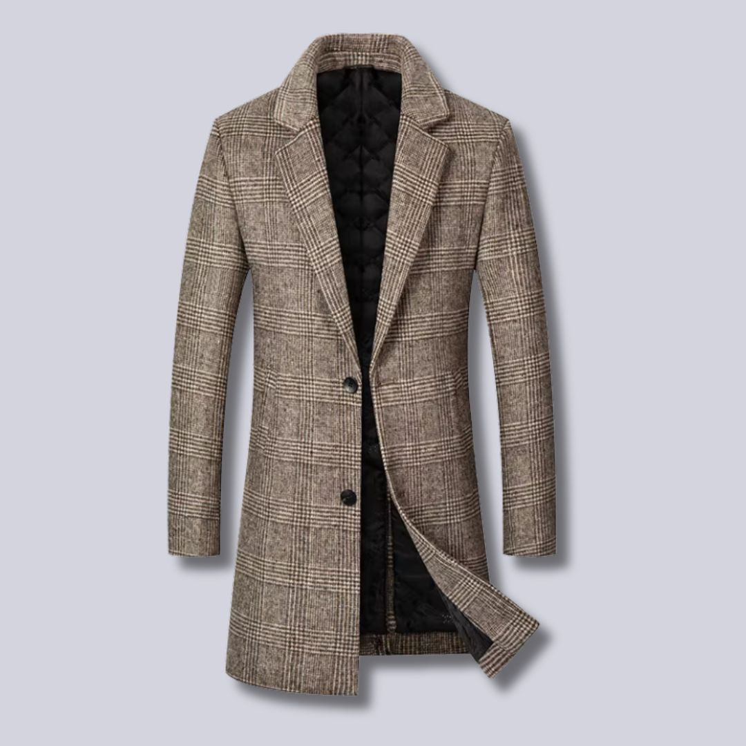 Trench-coat à carreaux élégant pour femme