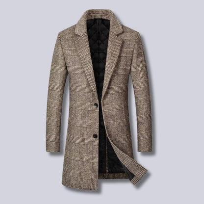 Trench-coat à carreaux élégant pour femme