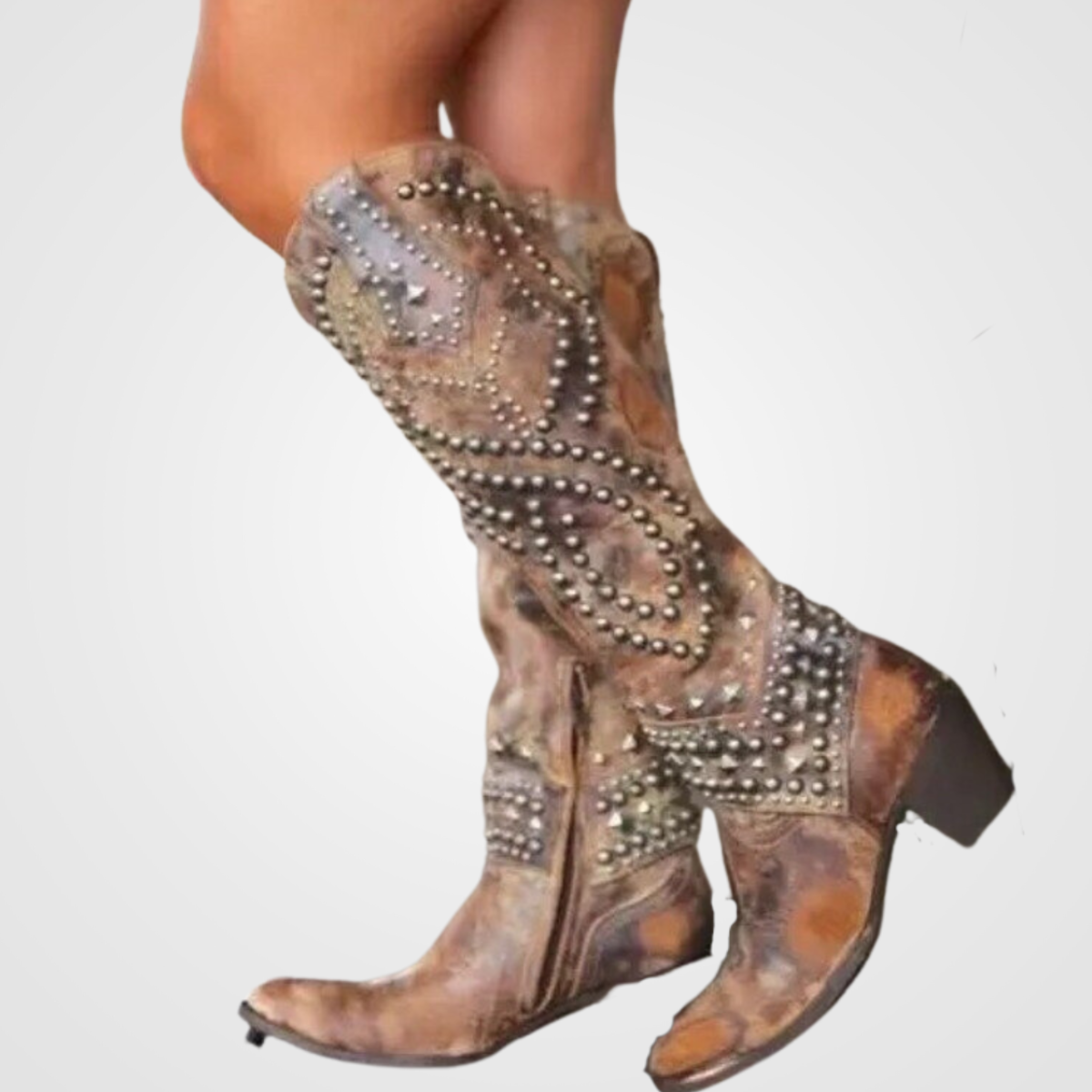 Bottes stylées Bottes longues à clous
